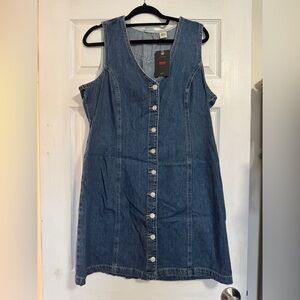 Levi's Classic Blue Denim Midi Dress